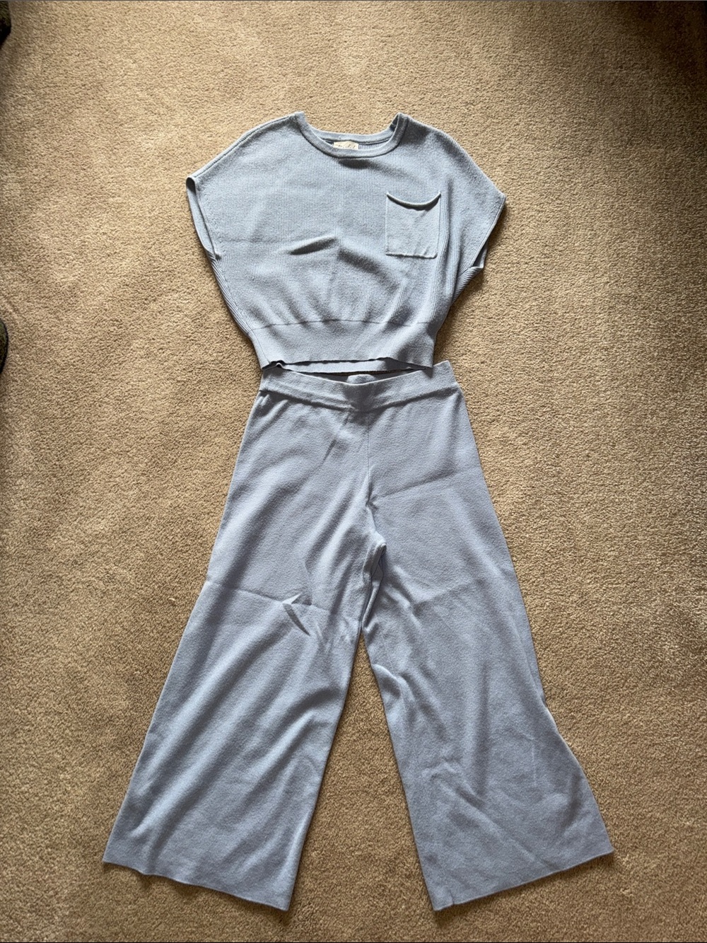 Light Blue Knit Set